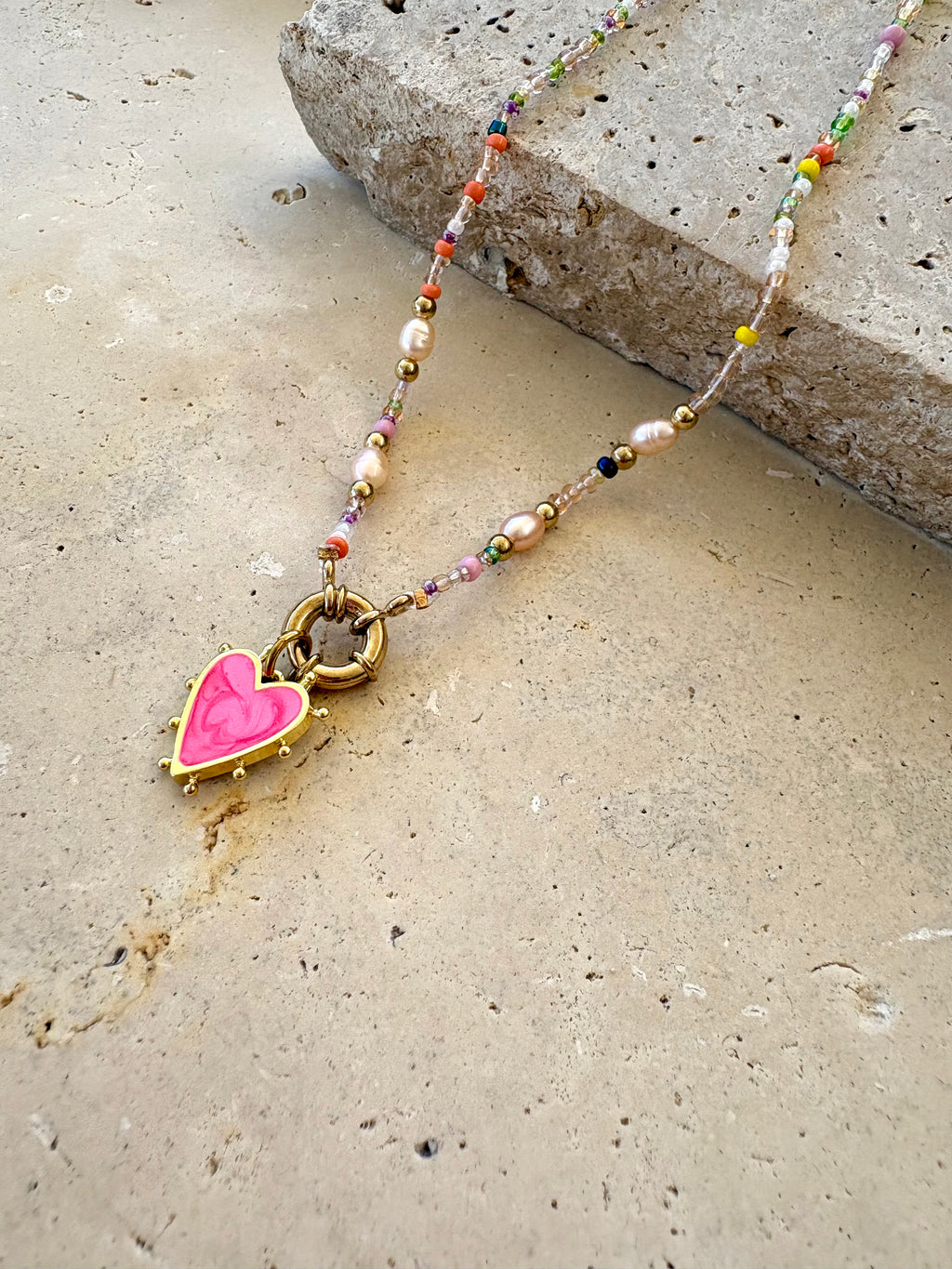 Piccolo Amore Necklace - Pink