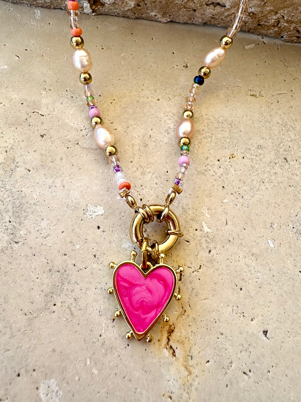 Piccolo Amore Necklace - Pink