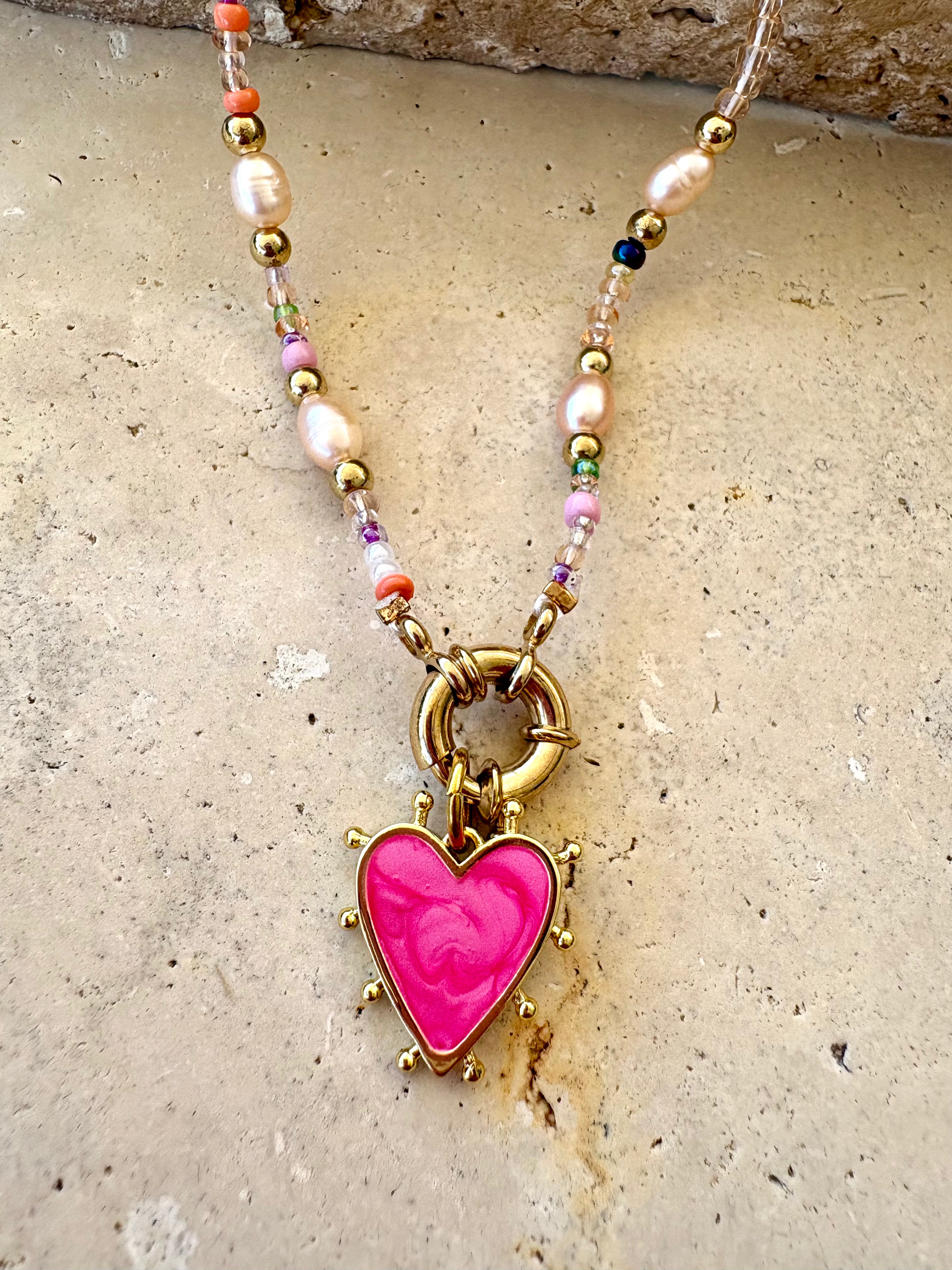 Piccolo Amore Necklace - Pink