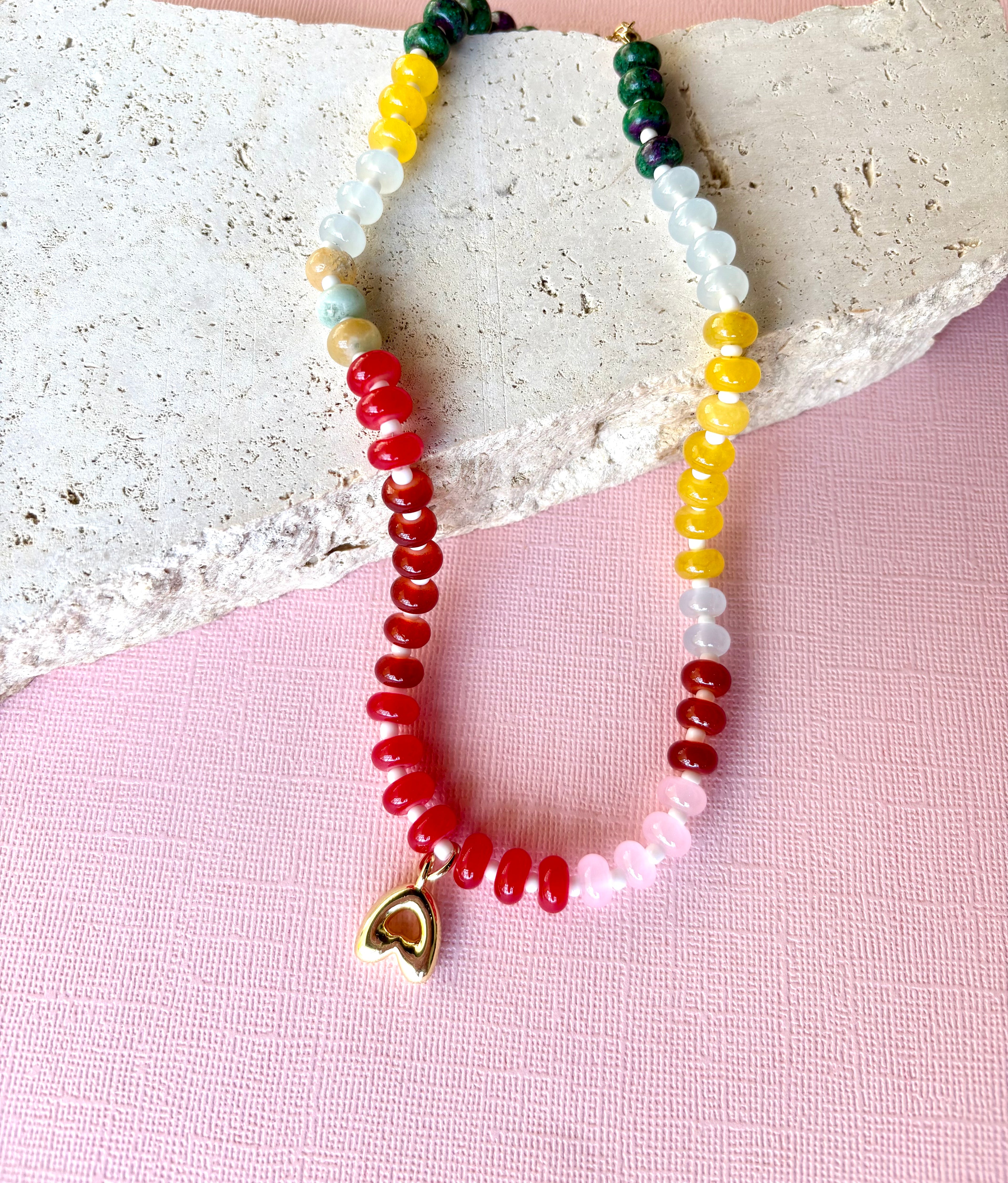 Kika Beaded Initial Necklace