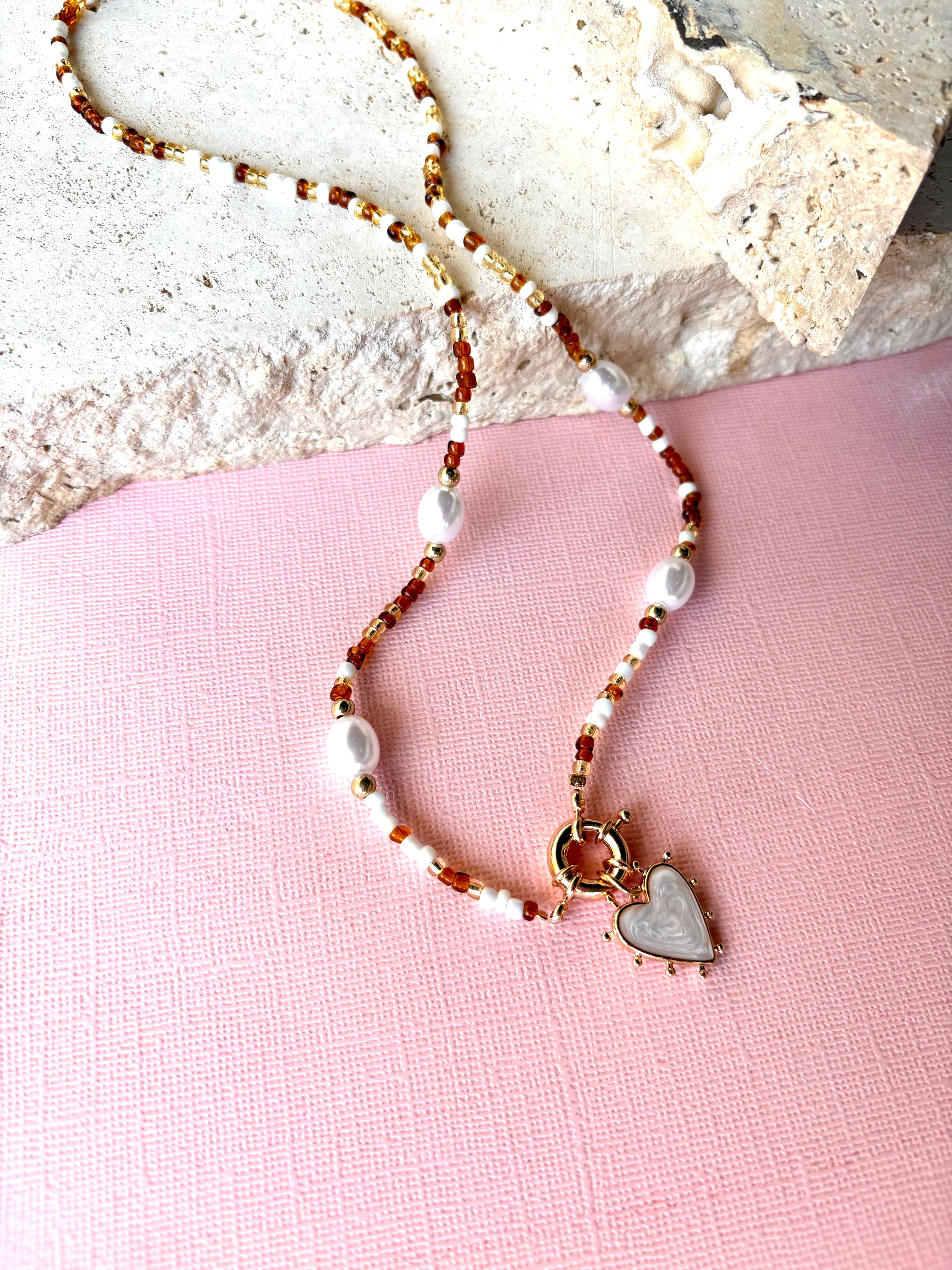 Amore Mio Necklace - Cocoa